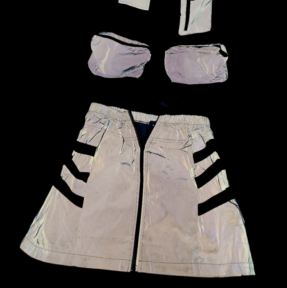 2 piece reflective skirt and vest